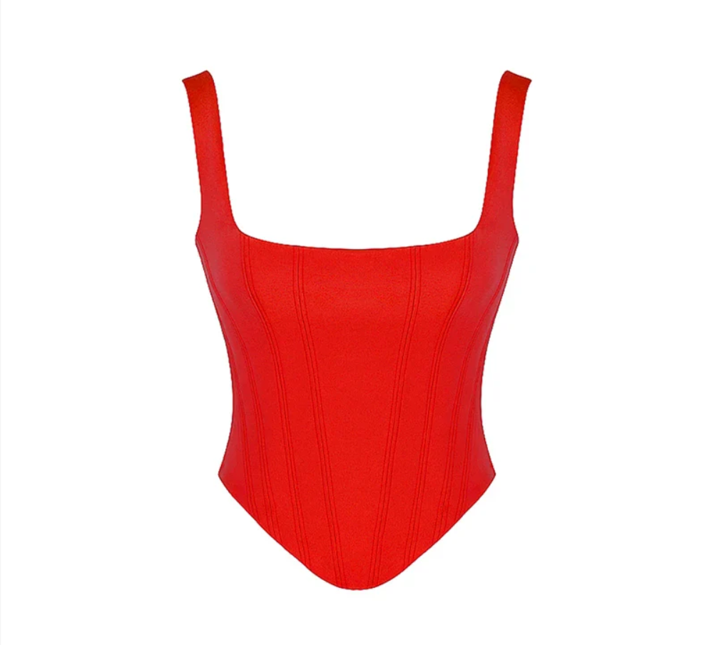 Imagem do Corset Modelador Mimosa confeccionado em cetim duchese preto, com decote quadrado, estrutura marcada e forro interno para suporte. Realça a cintura com elegância e é perfeito para festas, jantares e ocasiões sofisticadas.